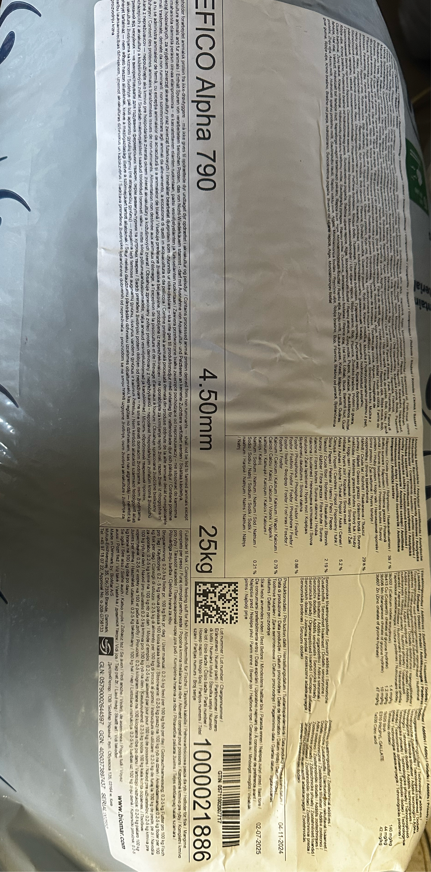 BioMar EFICO Alpha 790 25kg