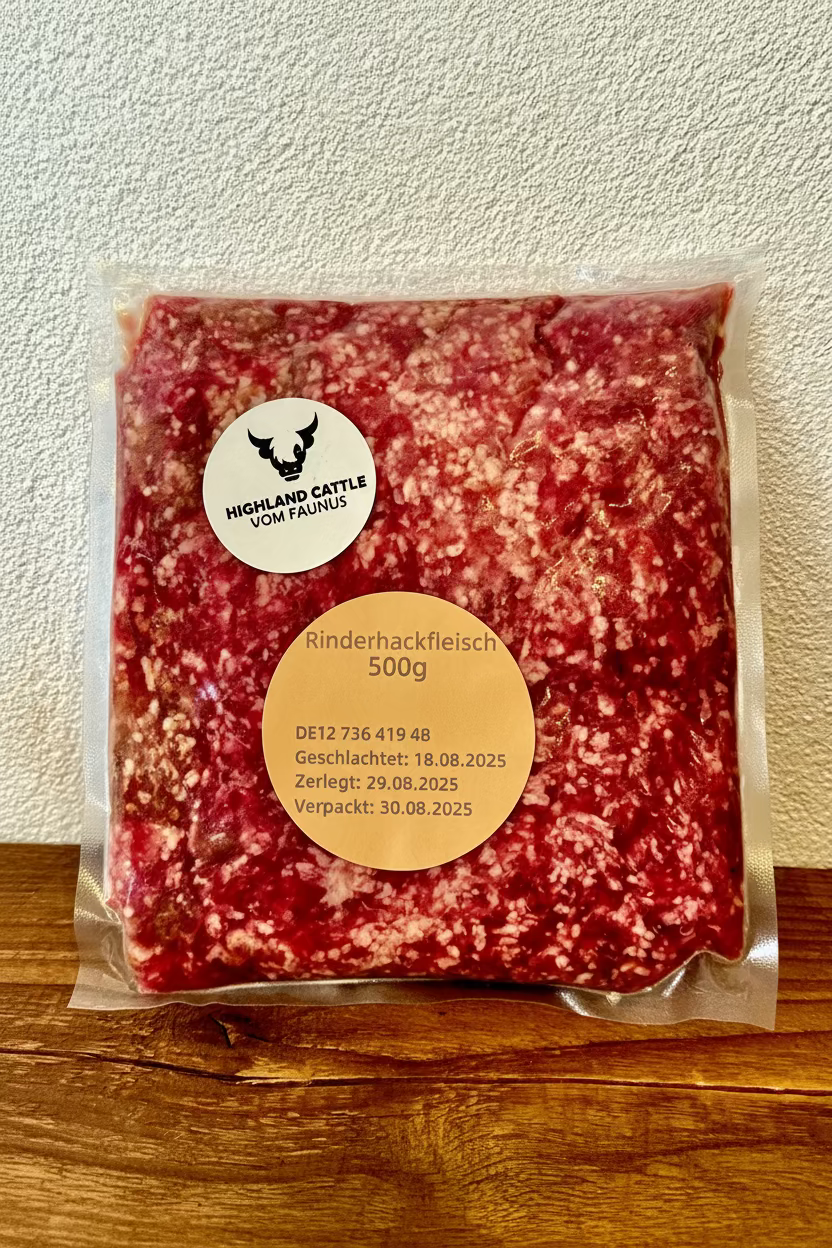 Hackfleisch vom Schottischen Hochlandrind
